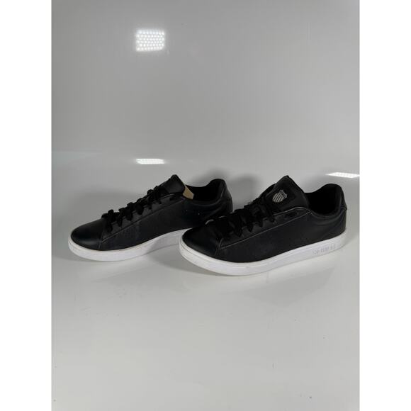 K-Swiss Court Pro II CMF Black Leather Low Top Sneakers Men’s Size 10 - Picture 1 of 6